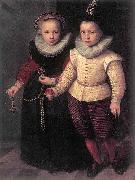 Cornelis Ketel Double Portrait of a Brother and Sister oil painting artist